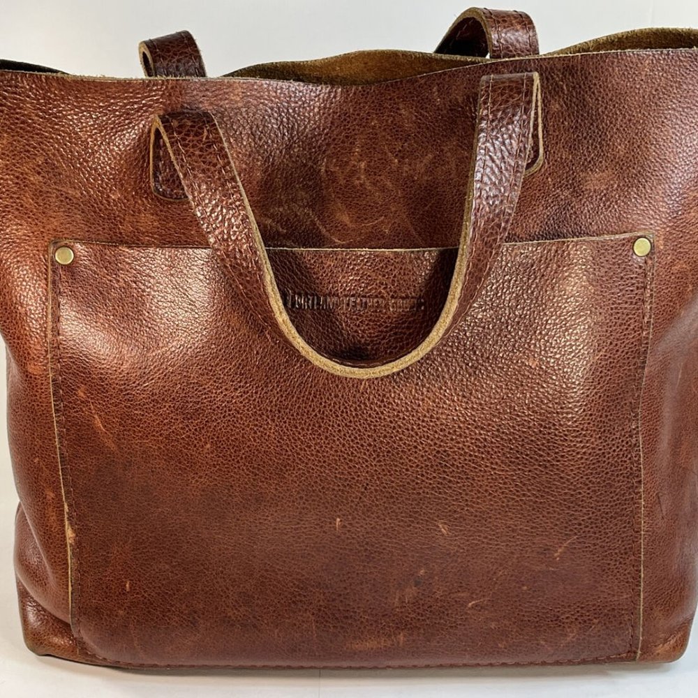 Caramel PORTLAND LEATHER CO mini crossbody Tote Purse Bag